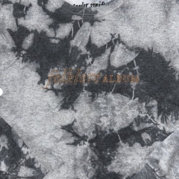 Taylor Swift Folklore Album Tie-Dye Crewneck Sweatshirt Official Merch Size Med - Picture 2 of 8